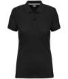 WK275 WK Designed to Work Ladies Anti-Bacterial Piqué Polo Shirt Black colour image